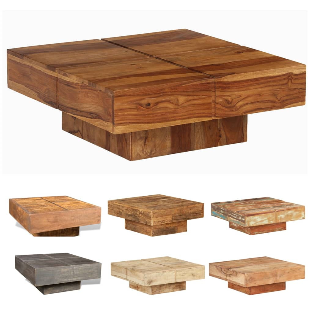 vidaXL Coffee Table Brown Square Solid Mango Wood