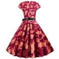thumbnail image 4 of Vestidos Para Mujer Casual Vintage Manga Corta Años 50 Ama de Casa Fiesta de Noche Vestido de Graduación Odeerbi ODB146730, 4 of 8