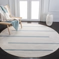 thumbnail image 2 of SAFAVIEH Orwell Isidora Striped Area Rug, Ivory/Blue, 6'7" x 6'7" Round, 2 of 9