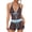 Light Blue, variant on Y2k Tankini Swimsuits for Women, Y2k Vintage Two Piece Swimsuit with Shorts, Halter Bathing Suit, Tie Front Swim Set Whimsy Polka Dot Beach Swimsuit Vacation Outfit
