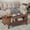 Walnut, variant on Fluted Coffee Table with Storage, Modern Coffee Tables, Wood Accent Center Table, Oval with Flip-Top Lids for Living Room Home Office