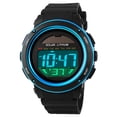 thumbnail image 1 of SKMEI Solar Powered Digital Men Women Sprots Watch Big Dial 5ATM Water-resistant Multi-function Unisex Wristwatch with Chronograph Alarm Backlight, 1 of 9