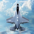 thumbnail image 4 of Avión de ala fija RC de 4 canales de 2,4G, avión anticolisión, avión de juguete volador al aire libre, fáciles de controlar para principiantes F35 gris CUTICAT Avión RC de ala fija, 4 of 8
