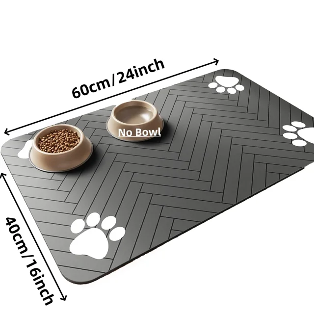 Typpkmm S(Little Kitten )、M、L Bsorbent Pet Feeding Mat