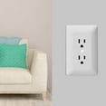 thumbnail image 6 of Bates- Duplex Wall Plate, 5 Pack, White Outlet Covers Wall Plate, 6 of 7