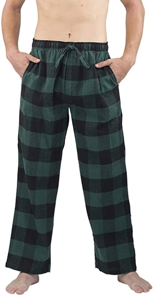 Mens Flannel Pajama Pants Comfortable Cotton Bottoms Sleep or