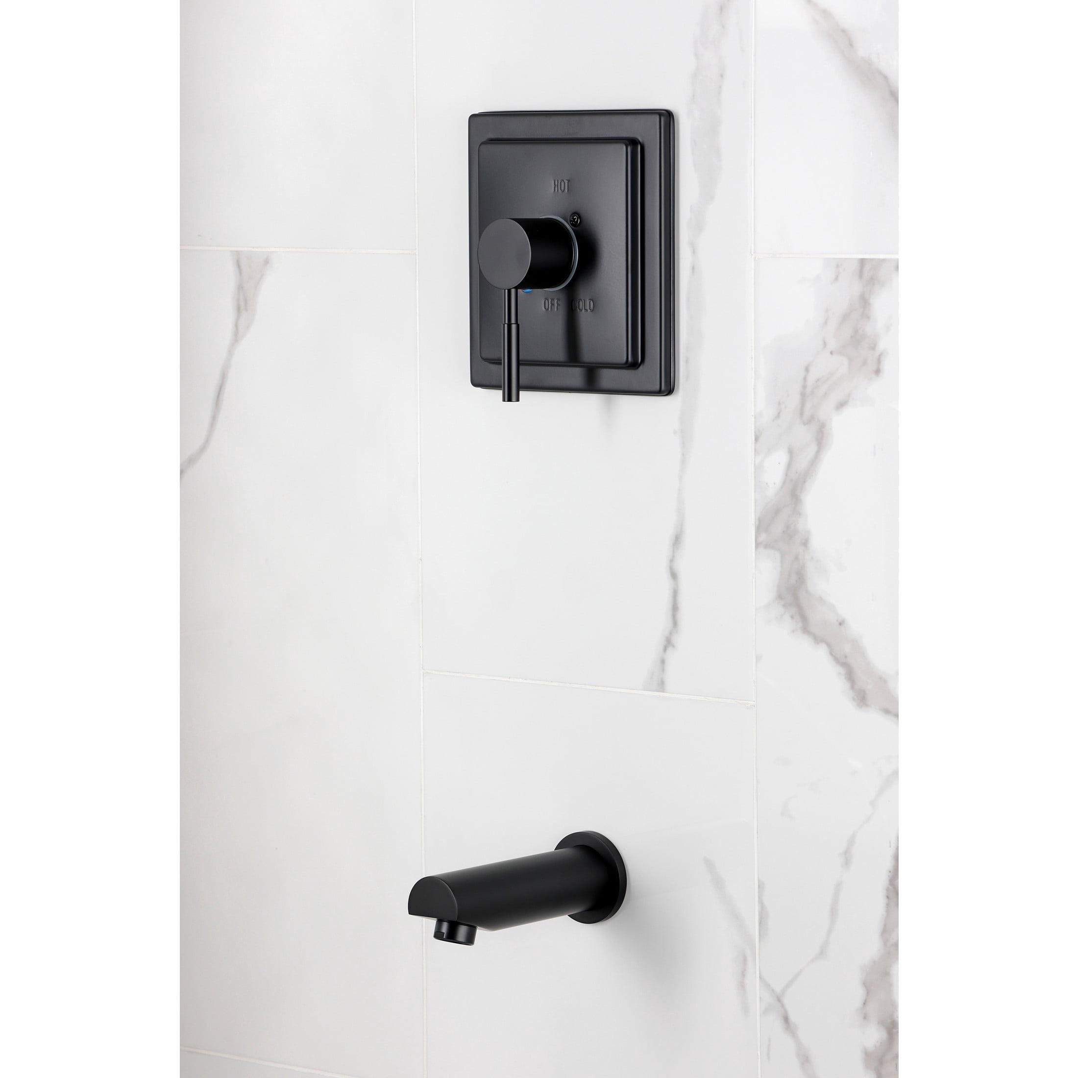 Kingston Brass KB8650DLTO Concord Single-Handle Pressure Balanced Tub Faucet, Matte Black