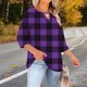 thumbnail image 5 of TaTaai Women's Plus Size Casual Top Round Neck 3/4 Sleeve Chest Cut-out Printed T-Shirt Loose Fit Spring Summer Base Layer Blouse Gift, 5 of 7