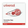 Universal Correction Tape Dispenser, Non-Refillable, 1/5" x 315", 6/Box -UNV75606