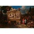 thumbnail image 2 of Henry Ferguson 14x11 Black Ornate Wood Framed Double Matted Museum Art Print Titled: Fantasy Landscape with St Charles Borromeo (C. 1700 - C. 1720), 2 of 5
