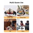 thumbnail image 2 of 13 Inch Round Placemats Set of 6, Christmas Black Non Slip Heat Insulation PP Table Mats, White Xmas Tree Forest Poinsettia Buffalo Plaid Washable Place Mats for Kitchen Dining Party Table Decor, 2 of 7
