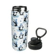thumbnail image 2 of Yiaed Playful Penguins and Snowmen Print Sports Insulated Kettle Bottle Reusable Stainless Steel Insulated Cup, Outdoor Portable Casual Stainless Steel Insulation Cup, 2 of 7