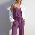 thumbnail image 3 of Diufon Womens Jumpsuits Summer Dressy Sleeveless Wide Leg Long Pants Rompers Casual Outfits with Pockets, 3 of 8