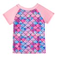 thumbnail image 6 of Girls Two Piece Swimsuits Short Sleeve Bathing Suits Shorts Summer Beach Rash Guard Tankinis Swimwear for Kids 4-12Y, 6 of 17