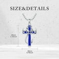 thumbnail image 4 of Cross Necklace for Men - 925 Sterling Silver Cross Deer Antler Fish Hook Pendant - Hunting Jewelry Gifts 22+2, 4 of 4