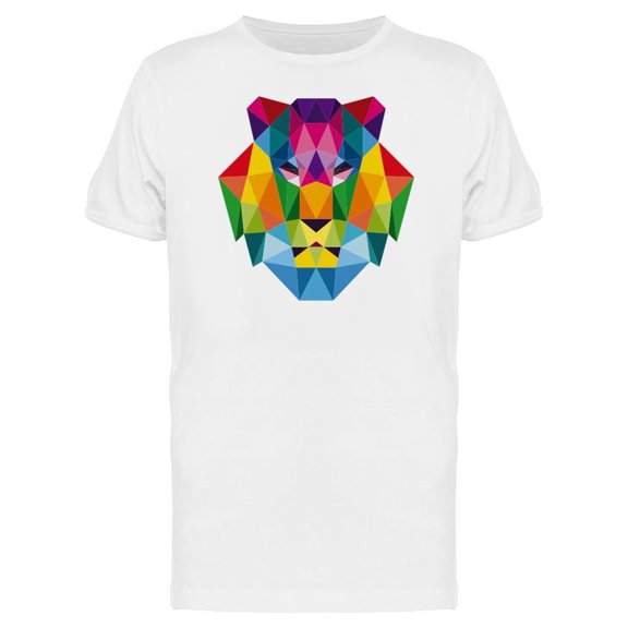 Colorful Abstract Lion Head Tee Men's -Image by Shutterstock