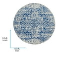 thumbnail image 5 of Livabliss Area Rugs for Living Room, 5ft Round Harput Traditional Blue Round Rug, Bedroom Dining Room Home Decor Stain Resistant Carpet (5'3" x 5'3"), 5 of 9