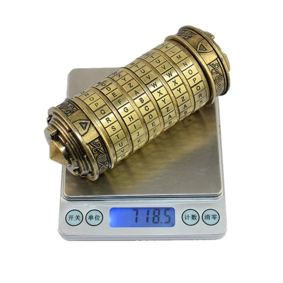 Da Vinci Cryptex Combination Lock Anniversary Valentine's Day Romantic Birthday Gift Engravable Proposal Jewelry Storage Box Puzzle Box