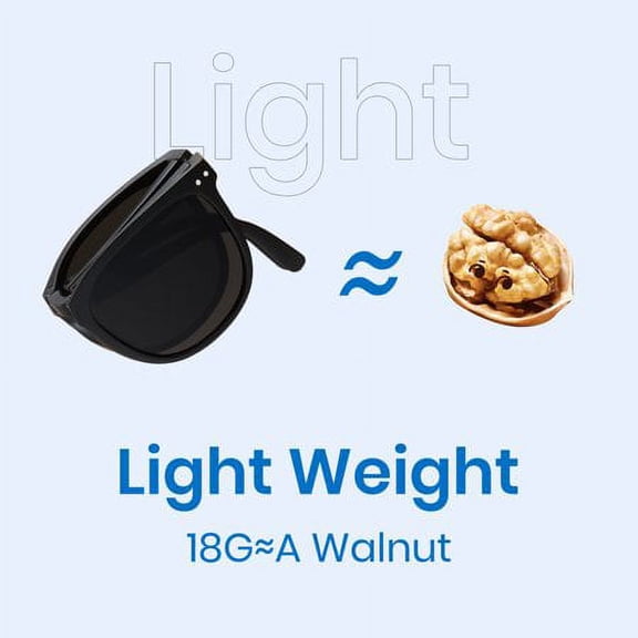 Cyxus Folding Sunglasses For Women Men（easy to carry） Lightweight TR90 Polarized Sunglasses UV400 Protection Anti Glare（Black）