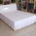 thumbnail image 2 of Funda de cama, 150 cm x 200 cm, color puro, fácil de ajustar, falda de cama, banda elástica para hotel sin, 2 of 6