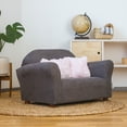 thumbnail image 4 of Keet SR092P Plush Childrens Sofa with Pink Accent Pillows, Charcoal - 32 x 18 x 18 x in., 4 of 7