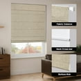thumbnail image 4 of LazBlinds No Tools No Drill Cordless Roman Shades for Windows, Blackout Thermal Insulated UV Blocking Window Blinds, Lightweight Fabric Blinds for Indoor Windows, 26" W x 60" H, Blackout - Beige, 4 of 6