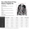 thumbnail image 5 of Gaeub Gothic Skull Floral Art Men's and Women's UPF 50+ Long-Sleeved Sun Protection Clothing, Fishing Shirt Long Sleeve Zip-3X-Large, 5 of 7