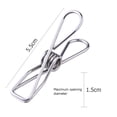 thumbnail image 4 of 20 pinzas de acero inoxidable para ropa, resistentes al viento, de metal, para bolsas de papel para aperitivos, 4 of 8