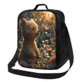 thumbnail image 1 of Vsdgher Sunshine Butterfly Flower Bear Pattern Reusable Lunch Box, Insulated Lunch Bag Thickened Thermal Leakproof Lunch Tote Bag for Adult Office & Travel Picnic, 1 of 7