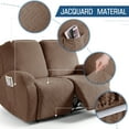 thumbnail image 6 of TAOCOCO Recliner Sofa Covers Stretch Reclining Couch Covers 3 Piece Separate Sofa Slipcover with Pockets, Brown, 6 of 9