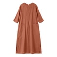 thumbnail image 6 of HAPIMO Women Maxi Dress With Crew Neck Large Pockets Loose For Loungewear And Casual Home Wear Red XXXL, 6 of 6