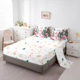 thumbnail image 5 of Manfei Cartoon Xmas Snowman 7-Piece Twin Bedding Sets,Rustic Flower Floral Bedding Comforter Set,Pink Green White Sheet Sets For Kids,Super Cozy Room Decor Reversible, 5 of 8