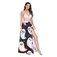 thumbnail image 2 of FORMRS Womens Long Sarong Beach Wrap Semi-Sheer Bikini Skirt Bathing Swimsuit Cover Up, White Halloween Ghost, 2 of 7