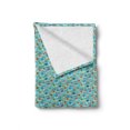 thumbnail image 2 of Adventure Cartoon Soft Flannel Fleece Blanket, Popular Travel Destinations Passport Stamp Motifs of Countries and Cities, Cozy Plush for Indoor and Outdoor Use, 50" x 70", Multicolor, by Ambesonne, 2 of 6