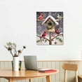 thumbnail image 2 of ONETECH Lighted Cardinals Canvas Print Wall Art with Rustic Bird Feeder Berries Snowy Winter Scene 16x20 inch, 2 of 4