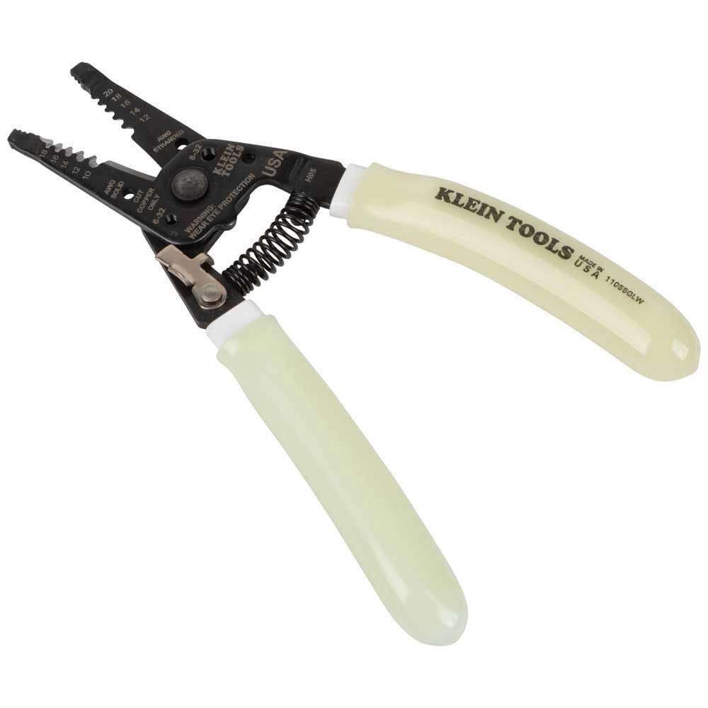 Klein Tools 11055GLW High-Visibility Klein-Kurve 10 - 18 AWG Solid/ 12 - 20 AWG Stranded Wire Stripper/ Cutter