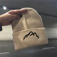 thumbnail image 1 of Gorro de punto para hombre, gorro de lana rizada con bordado de cabeza grande, estilo callejero, para niños, 1 of 6