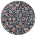 thumbnail image 2 of Safavieh Heirloom Kenelm Floral Polyester Area Rug, Navy/Beige, 6'7" x 6'7" Round, 2 of 11