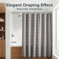 thumbnail image 5 of REGALWOVEN 3D Geometric Texture Shower Curtain Sets with Tassels for Bathroom Decor Grey 72"W x 72"L, 5 of 7