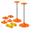 Orange-2 Pack, variant on Blue 2 Pack Steel Boat Cover Support Pole System, Adjustable 17" to 55"