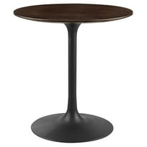 Modway Lippa Round 28" Wood Grain Mid-Century Modern Dining Table in Black Cherry Walnut
