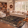 thumbnail image 3 of GENIMO 5'x7' Halloween Area Rug for Living Room, Washable Non Slip Soft Vintage Pumpkin Indoor Rug for Bedroom Dining Room Home Office, Antique Moss, 3 of 6