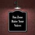 thumbnail image 2 of Fan Zone Raise Your Voices BLACK Aluminum Composite Sign 20''x24'', 2 of 9