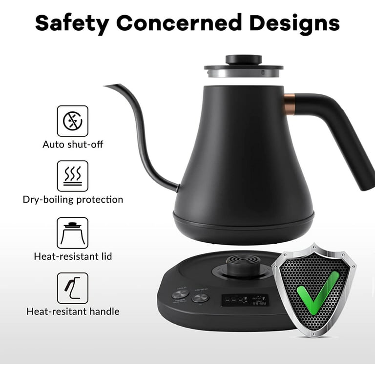 Electric Gooseneck Kettle, Electric Kettle With Display, Automatic Shut  Off, Coffee Kettle Temperature Control Hot Water Boiler, Quick Heating  Electric Tea Pot Summer Winter Drinkware, Home Kitchen Items Back To School  Supplies 