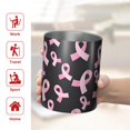thumbnail image 5 of 12oz Coffee Tumblers Pink Breast Cancer Stainless Steel Vacuum Insulated Travel Tumbler Coffee Cups Mug with Lid and Straw with Cleaning Brush for Cold & Hot Drinks, 5 of 5