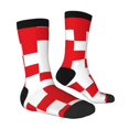 thumbnail image 4 of Yiaed Red Cross 1 Print Great elasticity Crew Socks Sports socks for Men and Women, 4 of 5