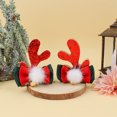thumbnail image 4 of Cateissary 2 uds accesorios navideños para el cabello lentejuelas astas fiesta diadema llamativa horquillas brillantes chico adulto Navidad fiesta Up Kits de decoración para fiestas Rojo Cateissary HA070797-02, 4 of 6