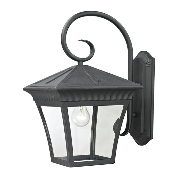 Atlas Lighting and Home 1-Light Tapered Square Lantern Outdoor Wall Sconce - 18" - Matte Black