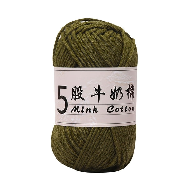 Hilo de algodón con leche para tejer a crochet,hilo acrílico suave para suéteres de bebé,muñecas,bufandas y accesorios.Ideal para manualidades en casa.