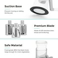 thumbnail image 3 of 3 in 1 Cheese Grater, Rotary Cheese Shredder Grater for Kitchen Cheese Grater with Handle, Potato Slicer Vegetable Chopper with Suction Base, White, 3 of 9